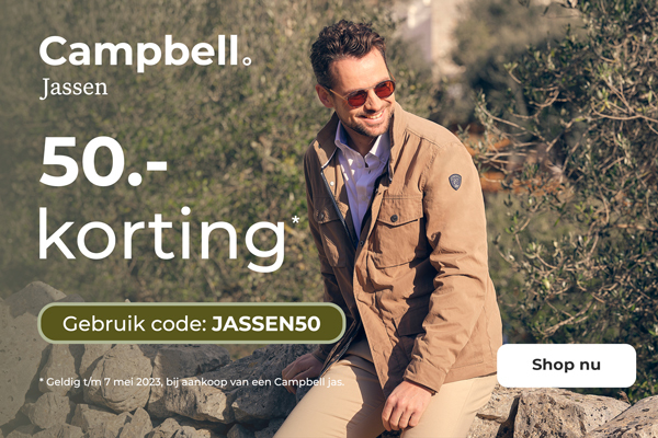 50 euro korting bij aankoop van een Campbell jas